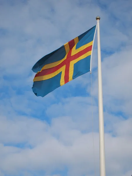 Aland Islands Flag — Stock Photo, Image