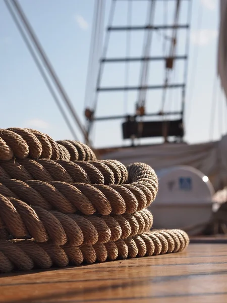 Seil auf einem Segelschiff — Stockfoto