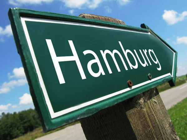 Panneau routier Hambourg — Photo