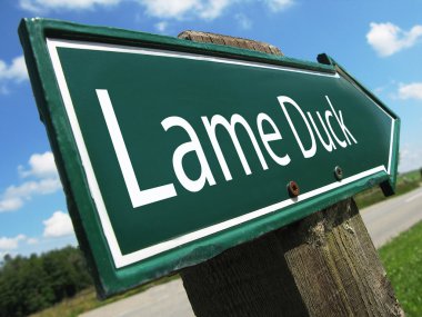 Lame Duck road sign clipart