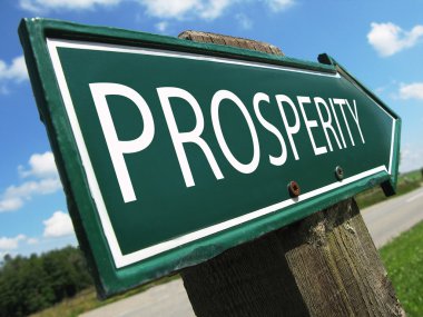 PROSPERITY road sign clipart