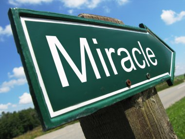 Miracle road sign clipart