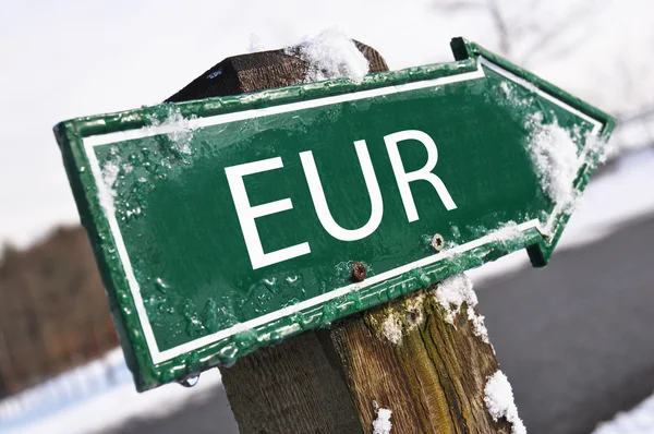 Panneau routier EURO — Photo
