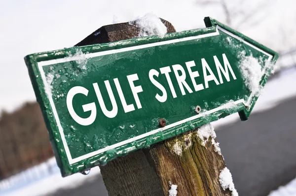 Дорожный знак GULF STREAM — стоковое фото