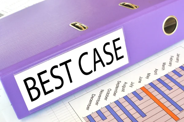 BEST CASE folder on a market report — Stock Photo, Image