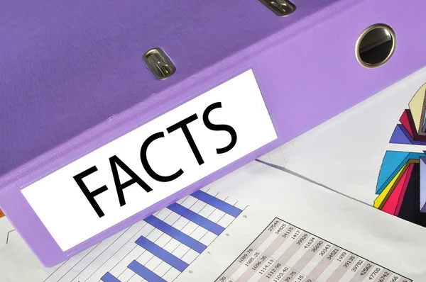 FACTS folder on a market report — Stock Photo, Image
