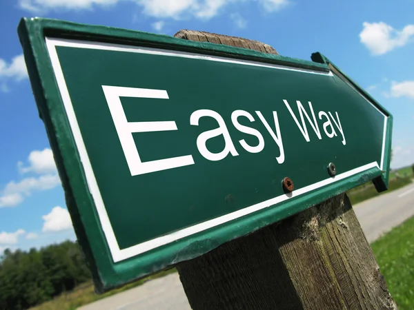 EASY WAY road sign — Stock Photo, Image