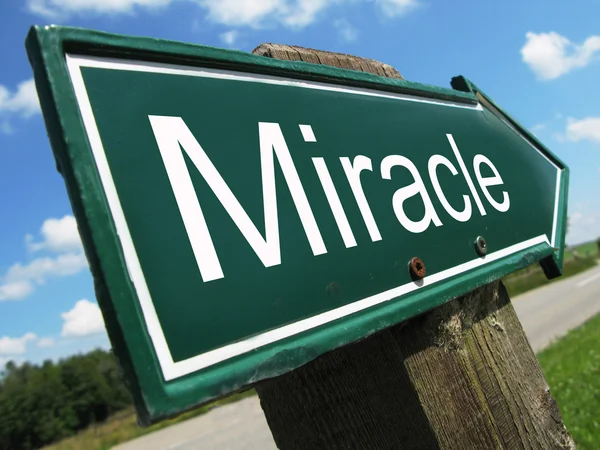 Miracle road sign — Stock Photo, Image