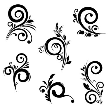 Floral ornaments clipart