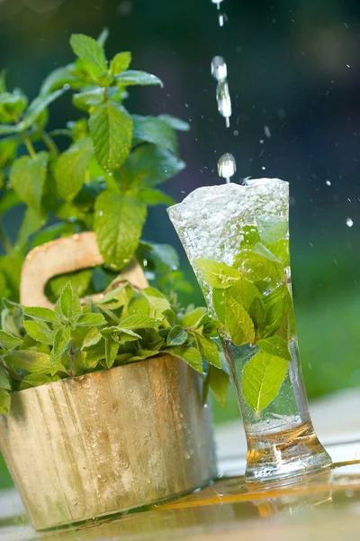 Fresh water with mint — Stock Photo, Image