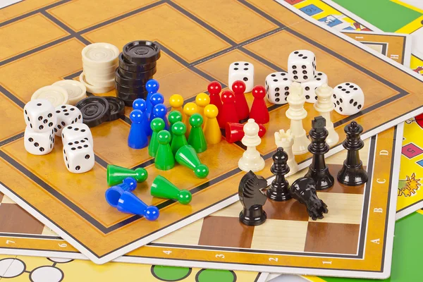 Game boards and pieces — Stock Photo, Image