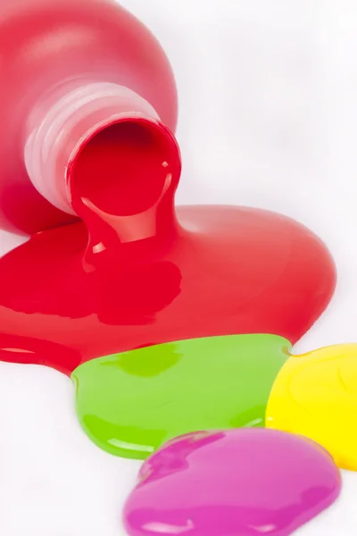 Tinta colorida derramada — Fotografia de Stock