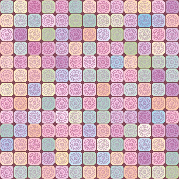 Abstrakt blommig mosaik seamless mönster — Stock vektor