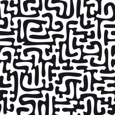 Labyrinth, abstract seamless pattern clipart