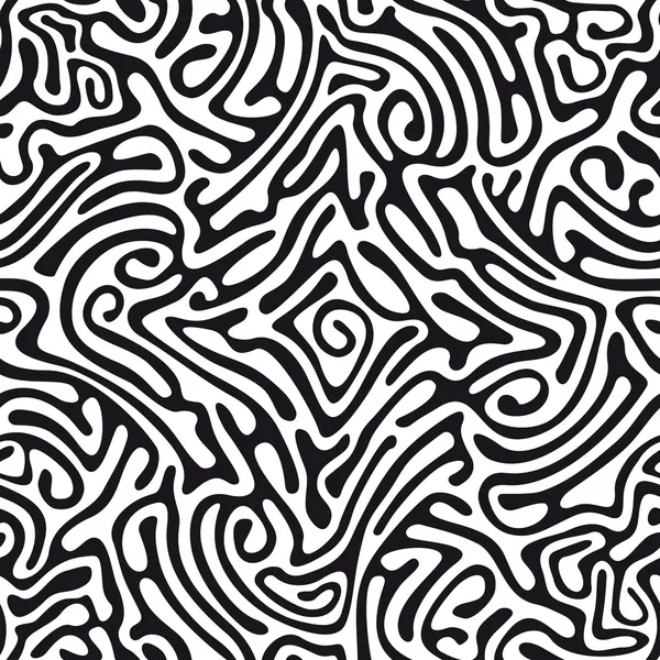 Labyrint, abstracte naadloze patroon — Stockvector