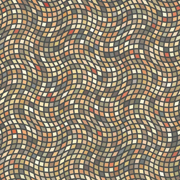 抽象的な波状のシームレスなモザイク — ストックベクタ
