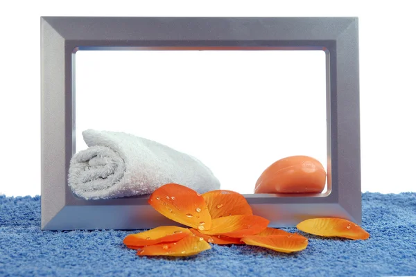 Asciugamano sapone — Foto Stock