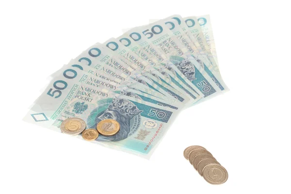 Polish money isolated — Stock Photo, Image