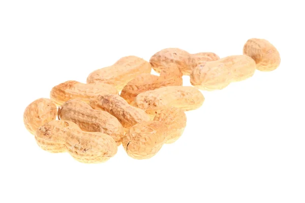 白で隔離されたピーナッツ — ストック写真
