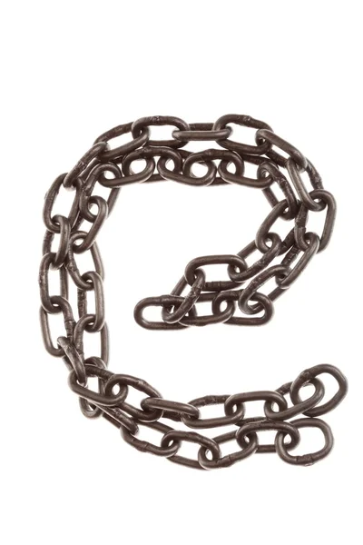 Rusty chain isolated — Stock Photo, Image
