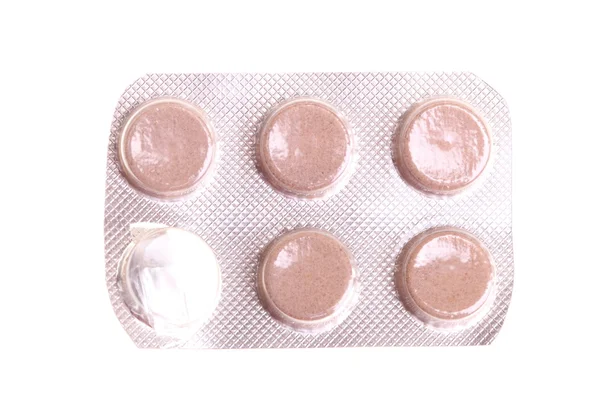 Pillole isolate — Foto Stock