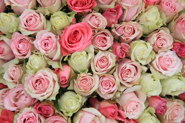 Pink roses bridal flower arrangement — Stock Photo, Image