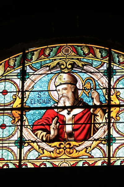 Stained glass in a French church — Stock Photo, Image