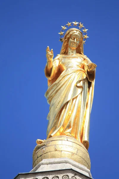Standbeeld van gouden Maagd, avignon — Stockfoto