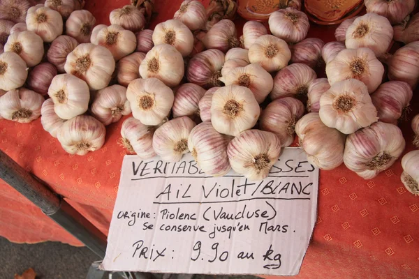 프랑스 시장에 마늘 — 스톡 사진
