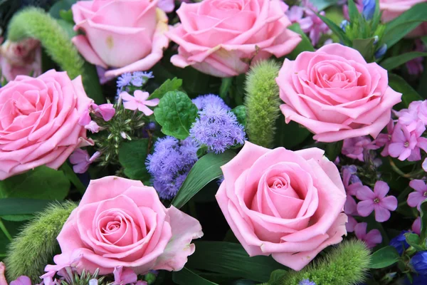 Rózsaszín és lila Rózsa elrendezése — Stock Fotó