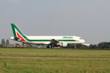 September, 3rd 2011, Amsterdam Schiphol Airport Alitalia Airbus clipart