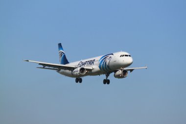 October, 22nd 2011, Amsterdam Schiphol Airport SU-GBT EgyptAir A clipart