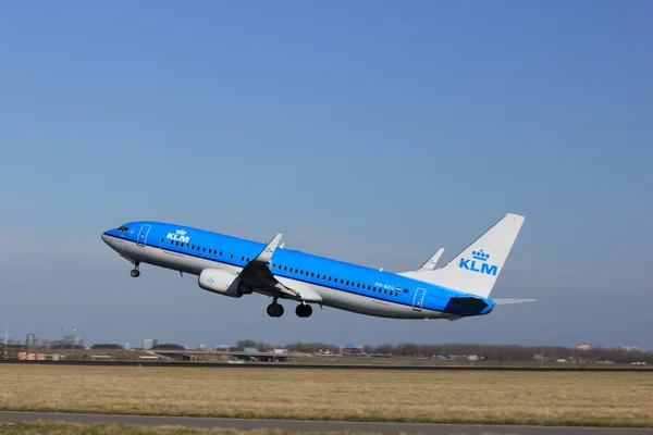 मार्च, 11 वीं 2012, एम्स्टर्डम शिफोल हवाई अड्डे PH-BXU KLM रॉयल डु — स्टॉक फ़ोटो, इमेज