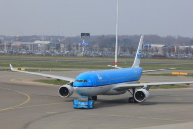 Mart 24th amsterdam schiphol Havaalanı Uçak geri itti ga