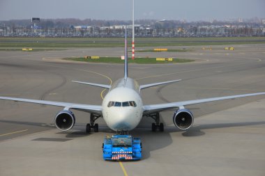 Mart 24th amsterdam schiphol Havaalanı Uçak geri itti ga