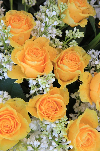 노란 장미 꽃다발 — 스톡 사진