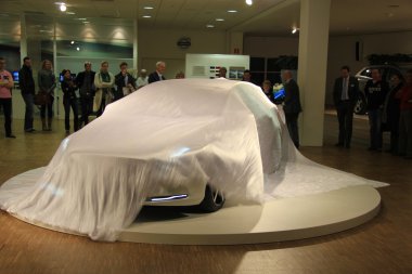 March 31st, Beesd the Netherlands Presentation of new Volvo V40 clipart