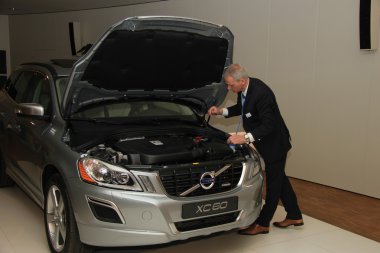 March 31st, Beesd the Netherlands Volvo XC 60 in showroom, sales clipart