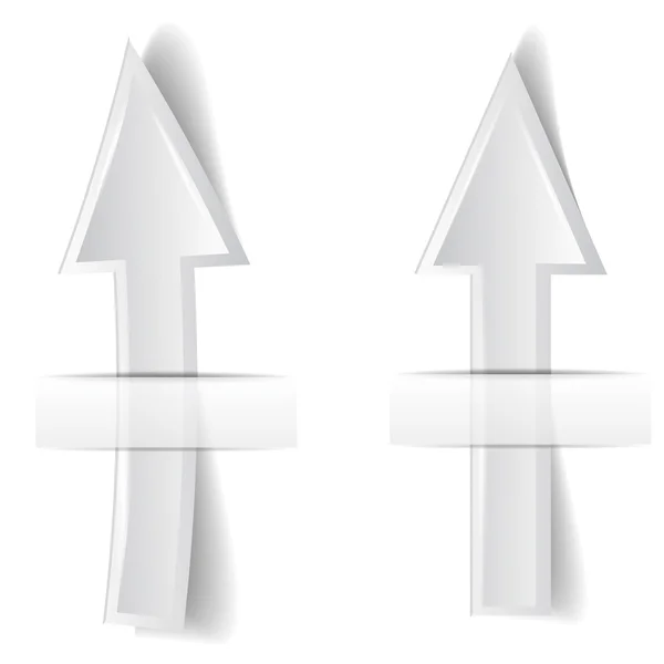 Иллюстрация двух белых стрел — стоковое фото