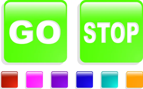 O conjunto de ícones web vetorial de cores — Vetor de Stock