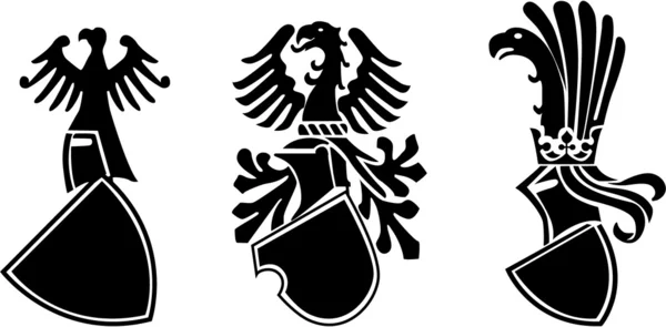 El vector medieval escudo heráldico — Vector de stock