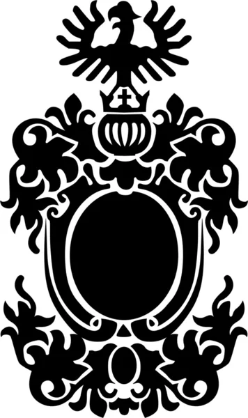 Vektor medeltida heraldiska skölden — Stock vektor