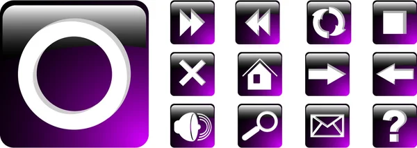 Der Vektor set violett web icon — Stockvektor