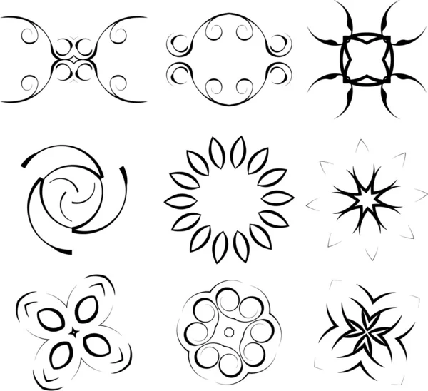 Conjunto de patrones para el diseño — Foto de Stock