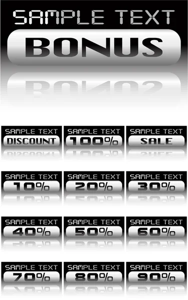 Vecror metal percent banner — Stock Photo, Image