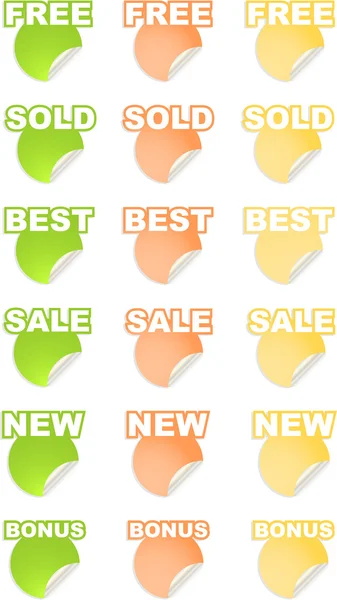 Stickers with text set — Stock Photo, Image