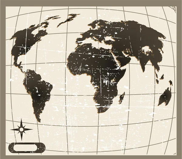 O mapa do velho mundo — Fotografia de Stock