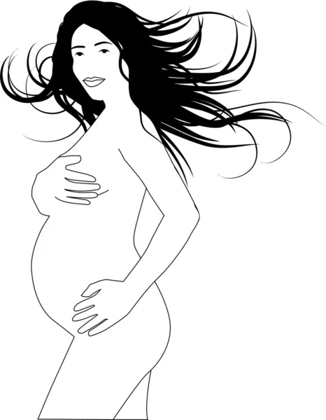 Ilustrasi kehamilan wanita — Stok Foto