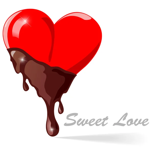 Иллюстрация шоколадного сердца — стоковое фото