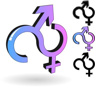 the vector male and female symbol clipart